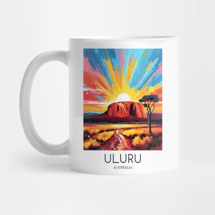 A Pop Art Travel Print of Uluru / Ayers Rock - Australia Mug